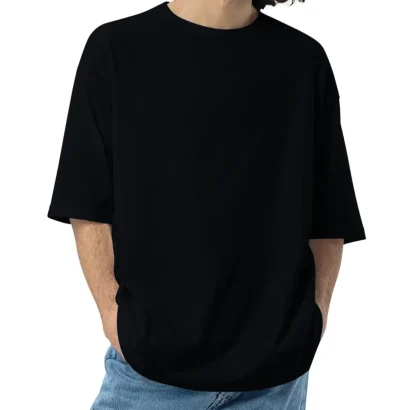 T-shirt oversize noir personnalisé