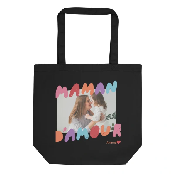 Tote Bag “Maman d’amour” – Personnalisable avec prénom et photo