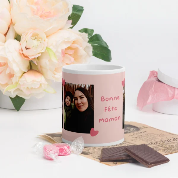 Mug “Spécial Maman” – 3 Photos personnalisées pour la Fête des Mères