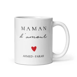 Mug “Maman d’amour” – Cadeau personnalisable pour la Fête des Mères