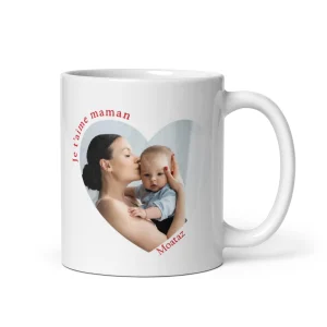 Mug “Je t’aime maman – Photo personnalisée