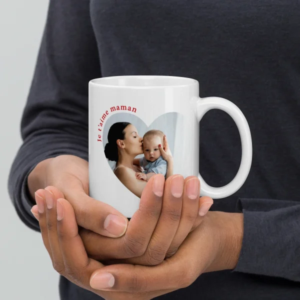 Mug “Je t’aime maman – Photo personnalisée